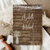 ファームハ素朴ウズライト結婚式招待状 招待状