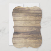 ファームハ素朴ウッドブラックローレルブライダルシャワー 招待状 (裏面)