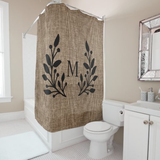 ファームハ素朴ウレルバーラップショウモノグラムのェ シャワーカーテン (インサイチュ)