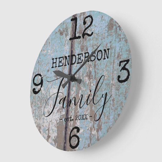 ファームハ素朴ウ動揺してフェイクッドファミリー名 ラージ壁時計 (傾斜)