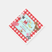 ファームバースデーパーティナプキンオールドマクドナルドパーティー スタンダードカクテルナプキン (角)
