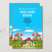 ファームバースデーパーティーサンキューカード サンキューカード (正面/裏面)