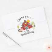 ファームバースデーパーティーステッカー ラウンドシール (封筒)