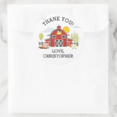 ファームバースデーパーティーステッカー ラウンドシール (バッグ)