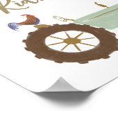 ファームバースデーパーティートラクターライドサイン ポスター (角)