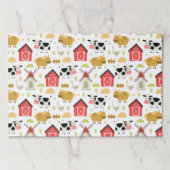 ファームバースデーパーティーベビーシャワー紙ランチョンマット ペーパーパッド (正面)