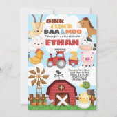 ファームバースデーパーティー招待招待状 招待状 (正面)