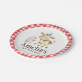 ファームバースデーパーティー紙プレート ペーパープレート (アングル)