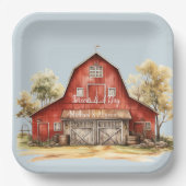 ファームバーンアニマルズカントリーウェディング ペーパープレート (正面)