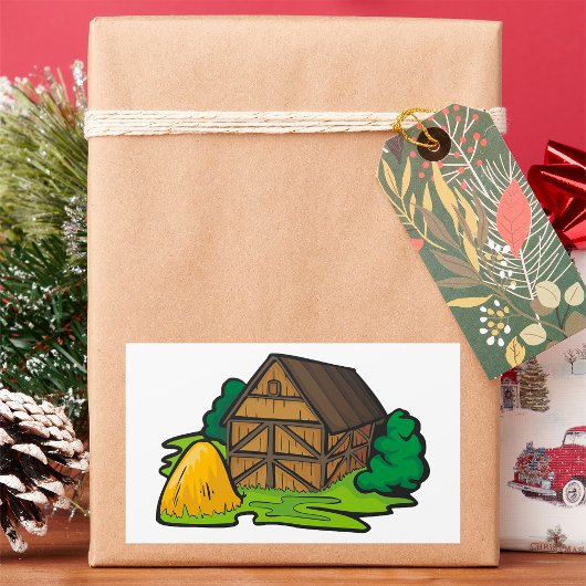 ファームバーンスティッカー 長方形シール