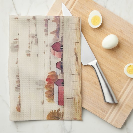 ファームバーンズファームスタイルアートキッチンタオル キッチンタオル (四つ折り)