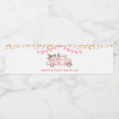 ファームパンプキンピンクトラックドライブバイ秋誕生日 ペットボトルラベル (シングルラベル)