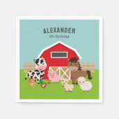 ファームパーティの招待状 スタンダードカクテルナプキン (正面)