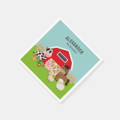 ファームパーティの招待状 スタンダードカクテルナプキン (角)