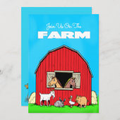 ファームパーティの招待状 招待状 (正面/裏面)