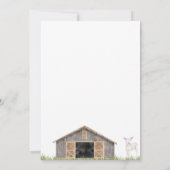 ファームパーティーのご招待：3歳の誕生日おめでとう！ 招待状 (裏面)