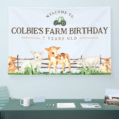 ファームパーティーバナー – ペット動物園の動物 横断幕 (トレードショー)