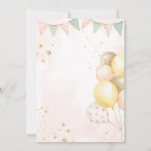 ファームパーティー動物の誕生日パーティー 招待状 (裏面)