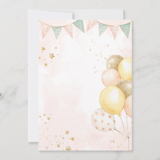 ファームパーティー動物の誕生日パーティー 招待状 (裏面)