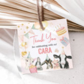 ファームパーティー動物バースデーパーティースクエア フェイバータグ