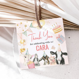 ファームパーティー動物バースデーパーティースクエア フェイバータグ