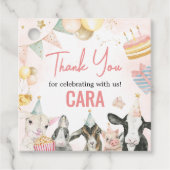 ファームパーティー動物バースデーパーティースクエア フェイバータグ (正面)