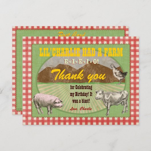 ファームパーティー有償はがき ポストカード (正面/裏面)