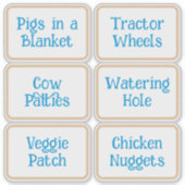 ファームパーティー食品シンボルや象徴カスタムカットビニールシール シール (正面)