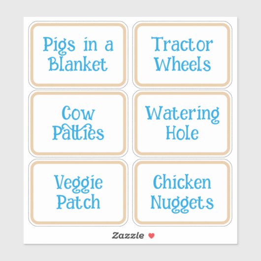 ファームパーティー食品シンボルや象徴カスタムカットビニールシール シール (シート)