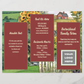 ファームビジネスロゴ折り畳みパンフレットのチラシ チラシ (正面)