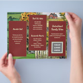 ファームビジネスロゴ折り畳みパンフレットのチラシ チラシ (手)