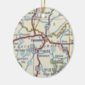 ファームビルVAヴィンテージマップ セラミックオーナメント (左)
