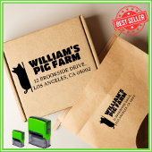 ファームピユニークグモダンビジネス差出人住所 セルフインキングスタンプ