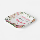 ファームピンクバーントラクターバースデーパーティー ペーパープレート (傾斜あり)