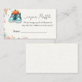 ファームピンクブルーボーホガールボーイ秋ベビーシャワー エンクロージャーカード (正面/裏面)