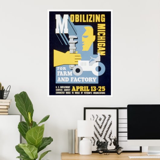 ファームファクトリーミシガン1943 WPA ポスター (ホームオフィス)