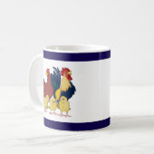 ファームファミリー – 鶏、鶏、雛 コーヒーマグカップ (正面左)