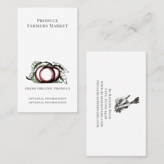 ファームファーマーズマーケット名刺の作成 名刺 (正面/裏面)