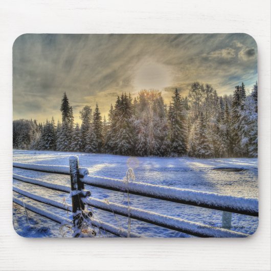 ファームフィールド、牧草地、牧草地、パドック マウスパッド (正面)