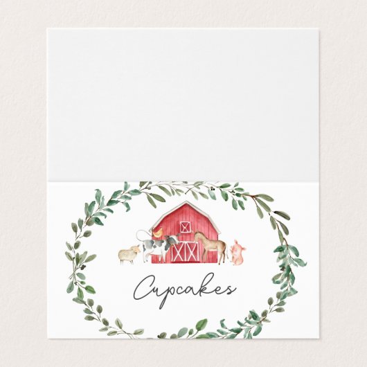 ファームフモダンィードテントカードで、設定を配置 名刺 (外部フラット)