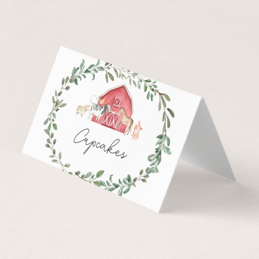 ファームフモダンィードテントカードで、設定を配置 名刺 (正面)