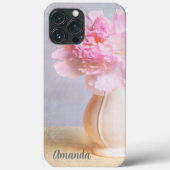 ファームフラワーベースの美しい芍薬の名入れデザイン Case-Mate iPhoneケース (裏面)