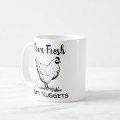 ファームフレッシュおもしろいお尻ナゲットチキンエッグ コーヒーマグカップ (正面左)