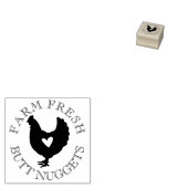 ファームフレッシュお尻ナゲットチキンエッグゴムスタンプ ラバースタンプ (押印)