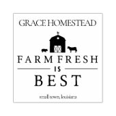ファームフレッシュは最高の農家市場バーンドネーム ラバースタンプ (インプリント)