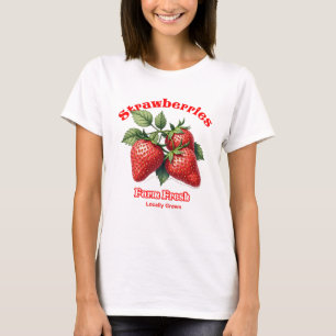 ファームフレッシュイチゴオーガニックティー Tシャツ