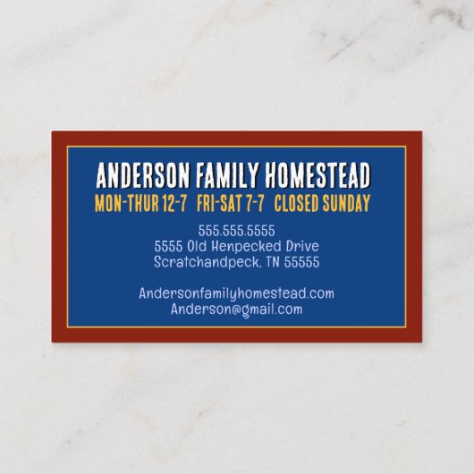 ファームフレッシュエッグカラフルホームステッドエッグファーム 名刺 (裏面)