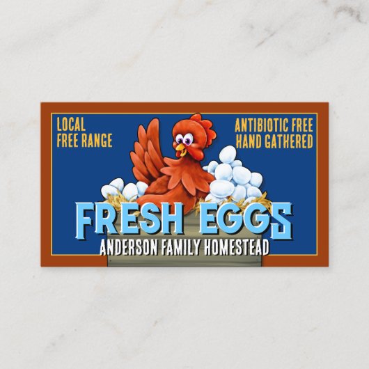 ファームフレッシュエッグカラフルホームステッドエッグファーム 名刺 (正面)