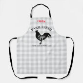 ファームフレッシュエッグスカントリージンガムパーソナライズされた エプロン (正面)