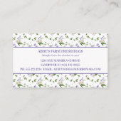 ファームフレッシュエッグスチキンラベンダーフローラ 名刺 (裏面)